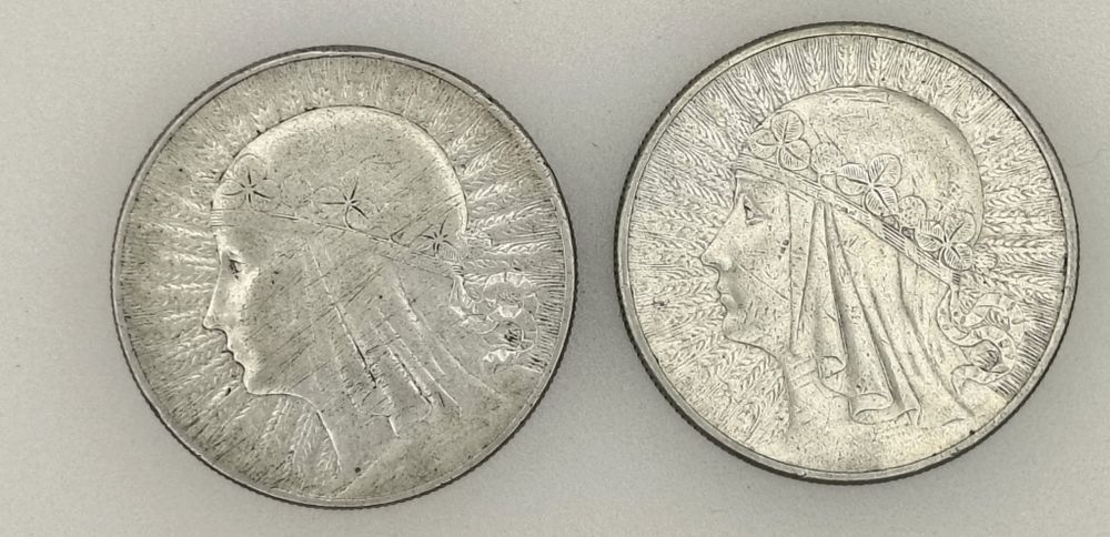 10 zł 1932 bzm i 1933 rok głowa kobiety
