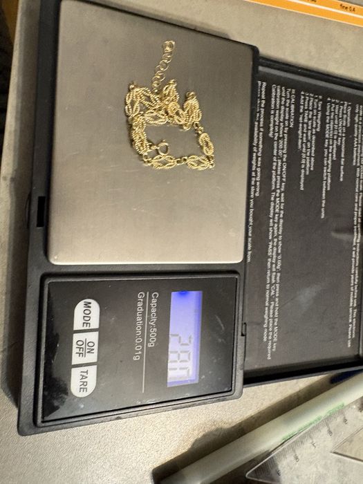 Piękna, nowa, Złota bransoletka, 17-19,5 cm, 2,80  g, proba 585, 14K