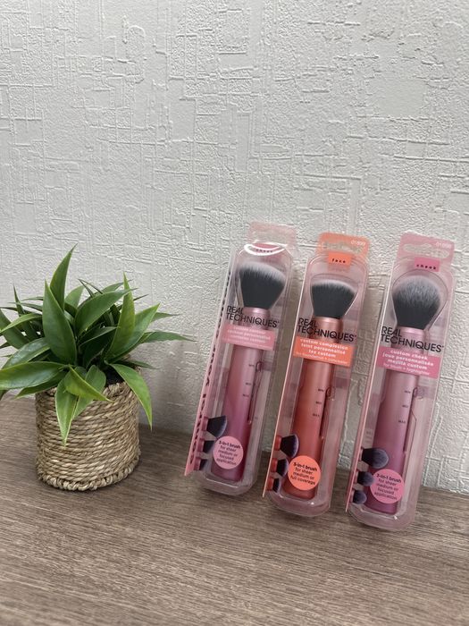 Пензлі для макіяжу 3в1  Real Techniques Кисти для макияжа