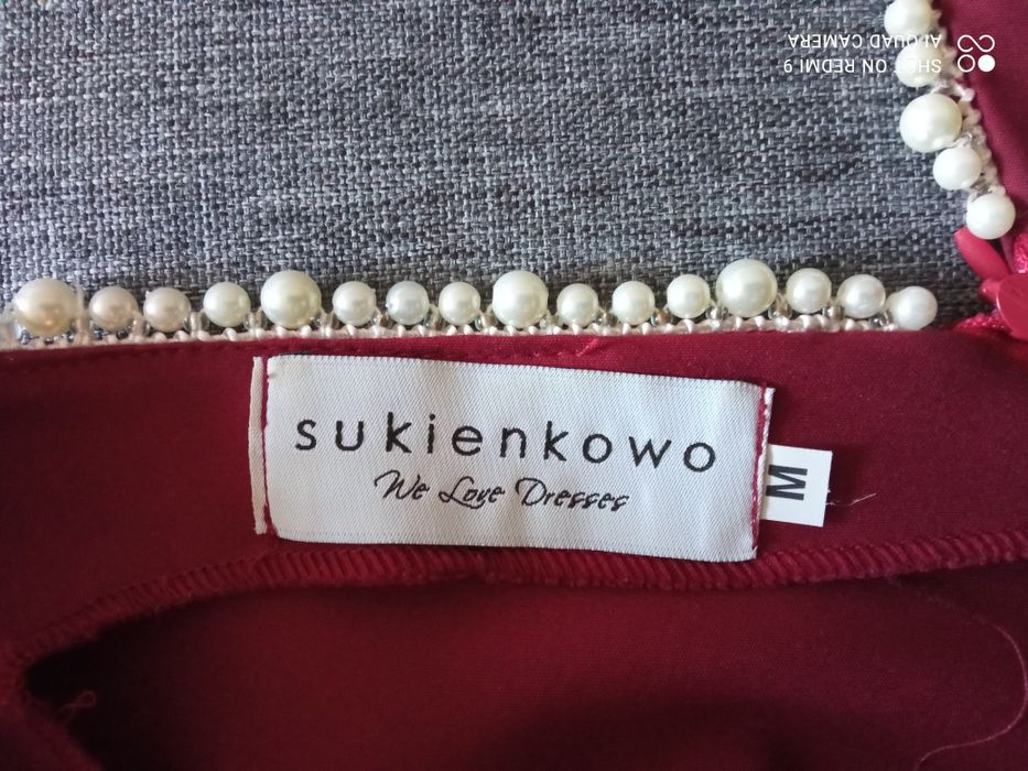 Bordowa sukienka SUKIENKOWO