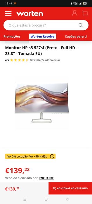 Monitor hp s5 527 sf