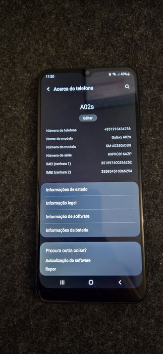 Samsung A02S - como novo