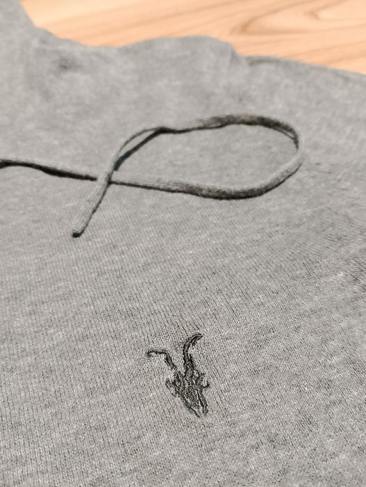 Szara Męska Rozpinana Bluza Z Kapturem All Saints Devise Button Hoody