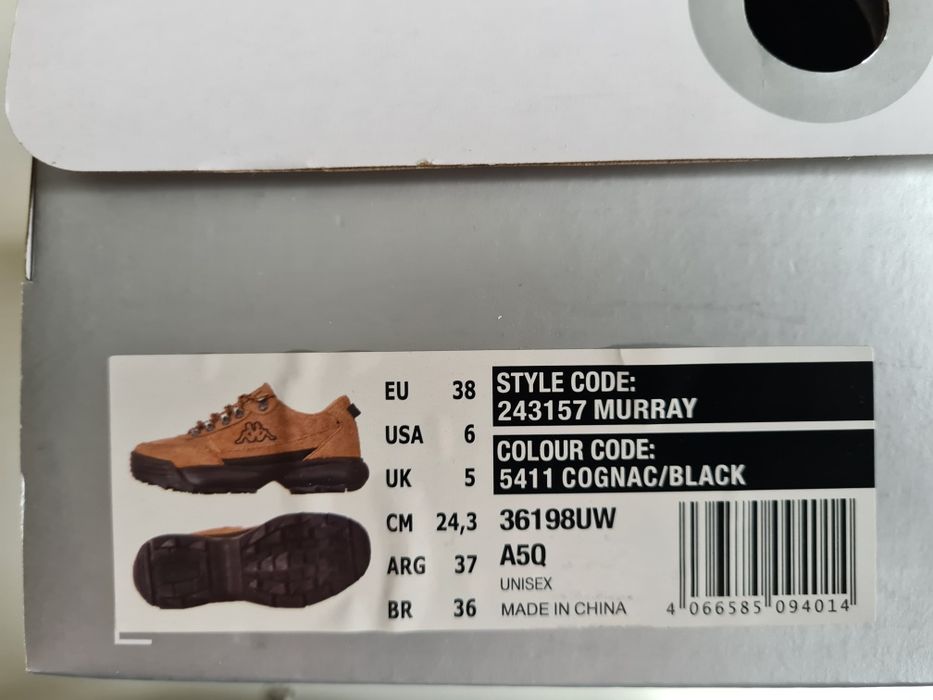 NOWE Kappa Murray męskie damskie buty 38 trapery hiking outdoor brąz