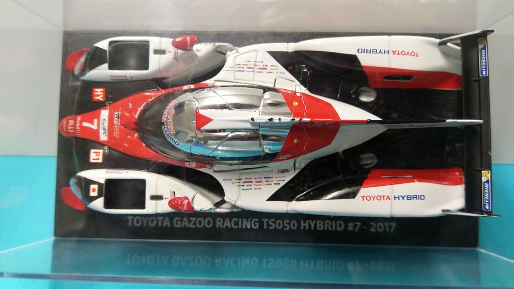 Toyota Gazoo Racing TS050 Hybrid #7: WEC 2017 - Miniatura à escala 1/38 da Spark/Toyota
