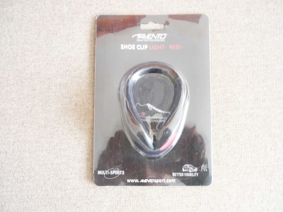 Klips Led do butów czerwony AVENTO