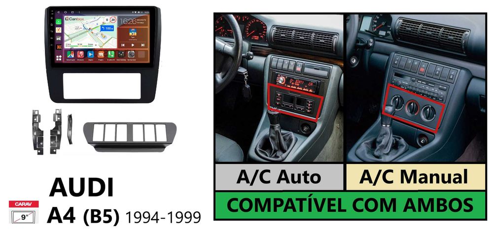 Rádio 2DIN 9" • Audi • A4 (B5) • 80 (B4) • 100 (C4) • Android [4+64GB]