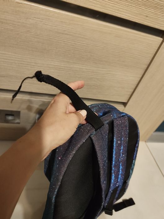 Plecak brokatowy, używany z wadami