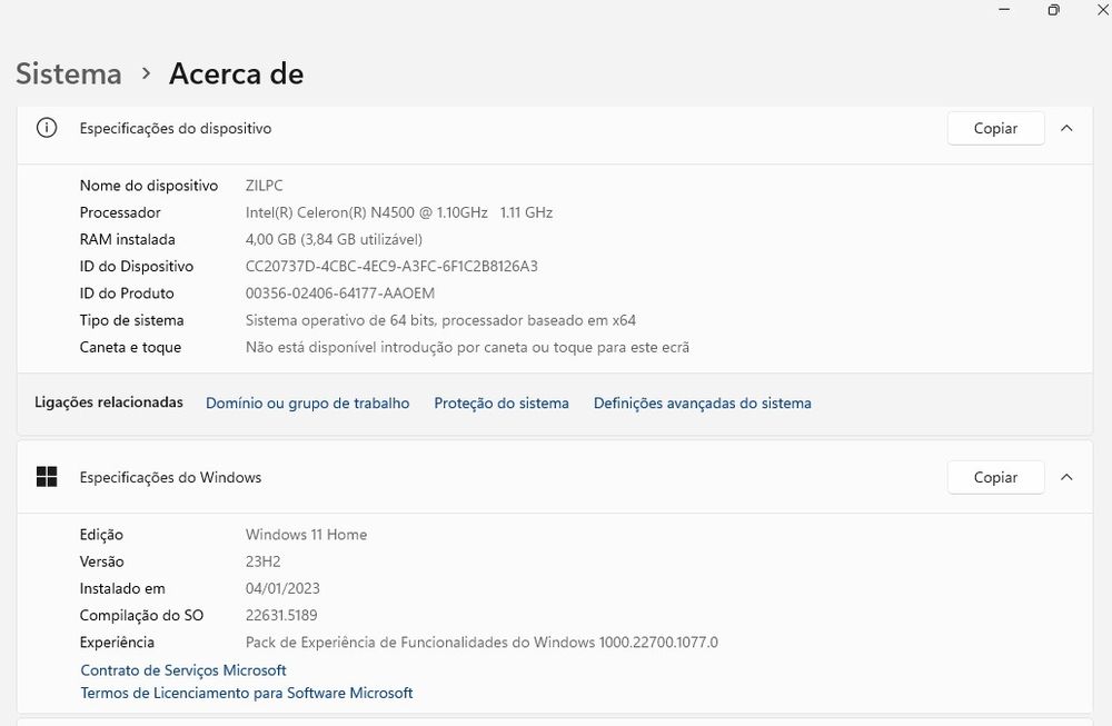 Portátil Acer Aspire 1 A115-32 Intel Celeron N4500 4GB