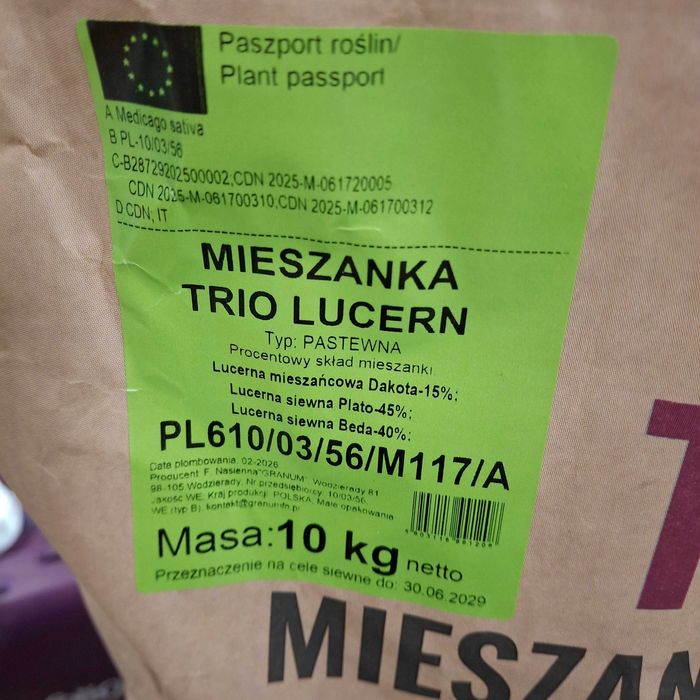TRIO mieszanina lucern kwalifkkowany materiał siewny 10 kg