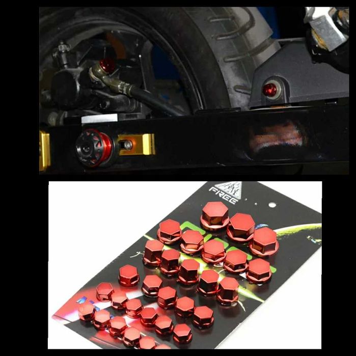 Tampas para parafusos de moto
