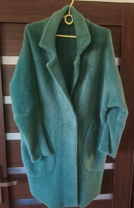 Kardigan alpaka zielony