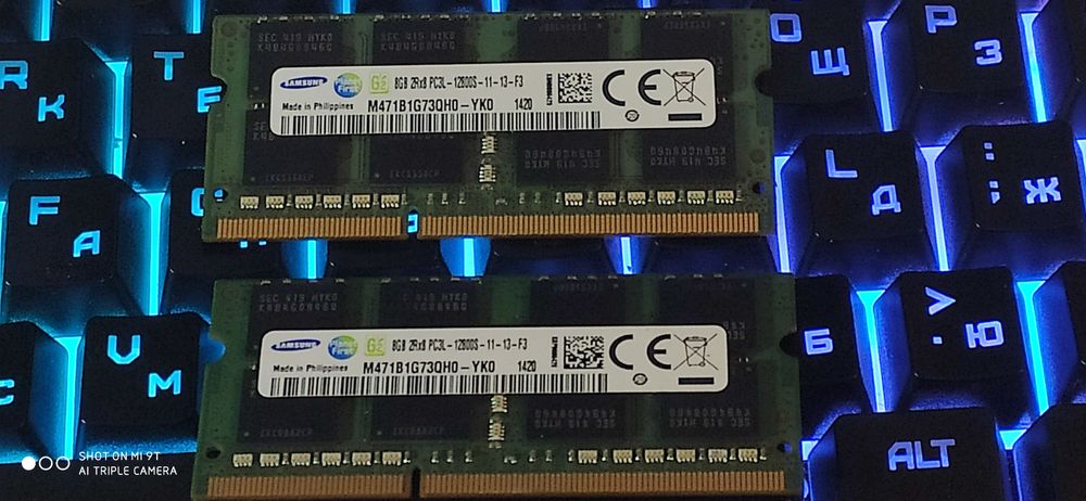 Пам'ять ДДР3 DDR3L 16GB 16ГБ 1600 8ГБ+8gb PC3L-12800S-11-13-F3 ноутбук