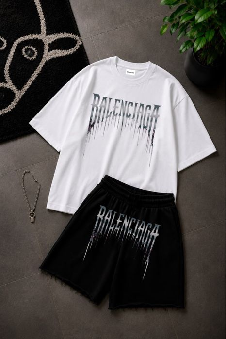 Оверсайз комплект Balenciaga / Футболка и  Шорты Баленсиага