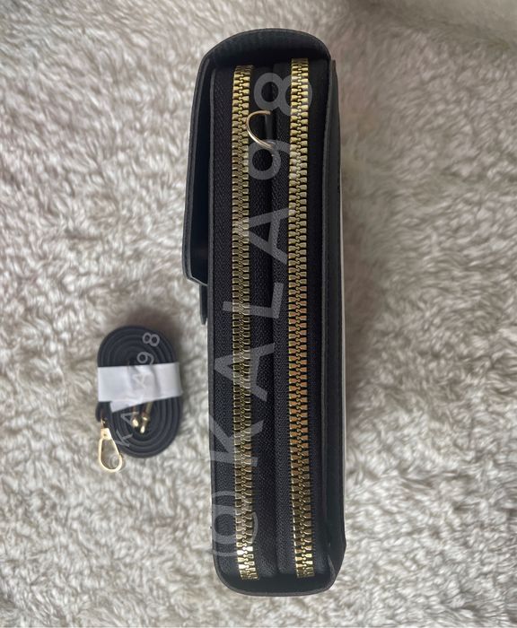 Mini czarna torebka portfel 2w1 + pasek z regulacją - NOWA - ENDAYCON