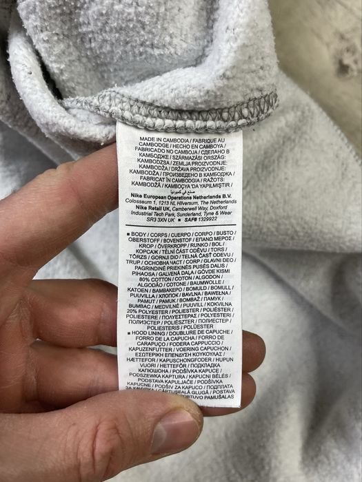 Nike кофта толстовка XL размер балахон серая