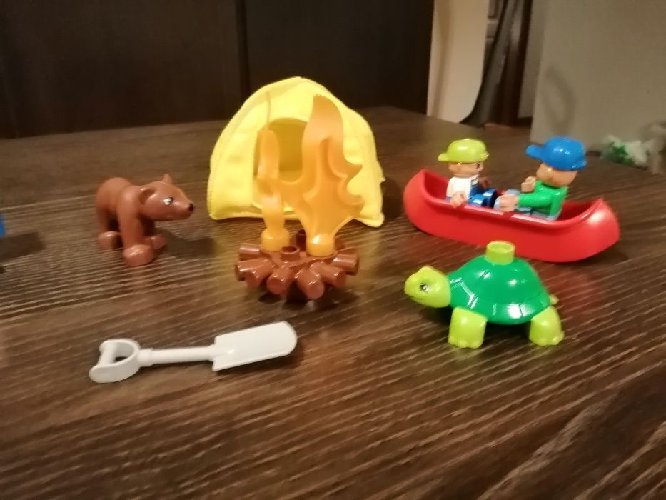 lego duplo pociag + camping z synka i taty