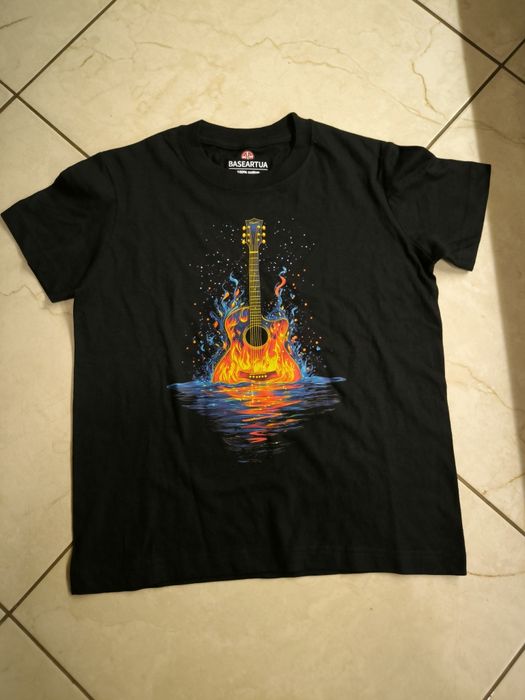 Нова футболка з принтом гітарою, розмір 152, якість hm next polo