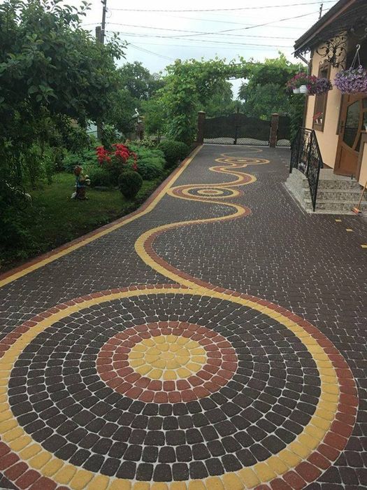 Бруківка тротуарна плитка встановлення монтаж продаж доставка