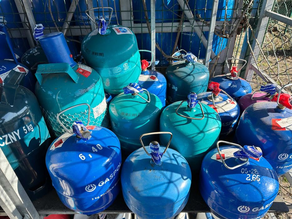 Butle gazowe Nano, domo, propan, Turystyczne 2kg, 3kg, 5kg.