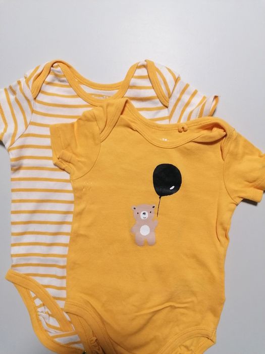 Pack de 2 Bodies Amarelos de Bebé