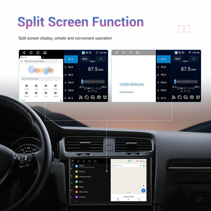Radio Nawigacja 2din  Android 4/64gb Carplay, Android Auto