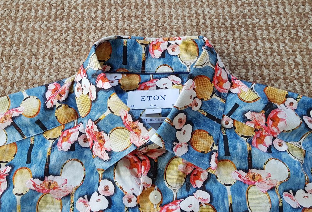 Eton сорочка slim fit оригінал S flower print