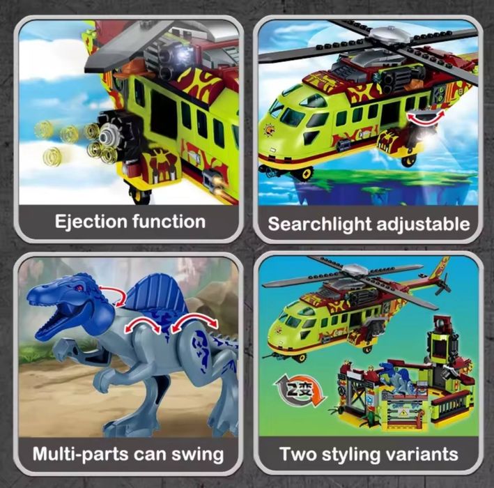 Конструктор Jurassic park 582 блоков Лего