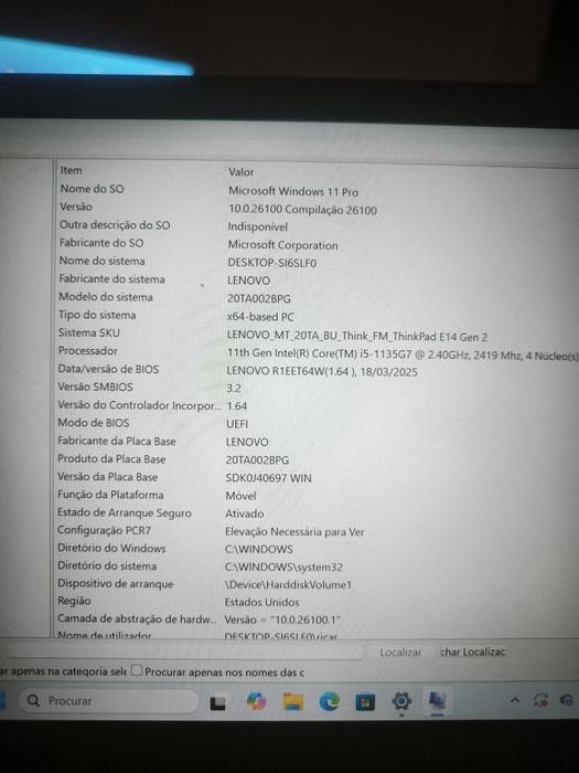Lenovo ThinkPad E14 Gen 2 | i5 11ª Gen | 16GB RAM | Windows 11 Pro