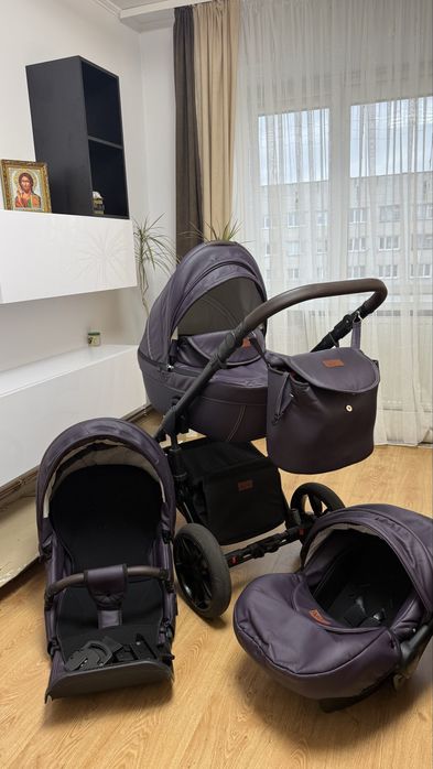 Коляска 3 в 1 Verdi Mocca фіолетова