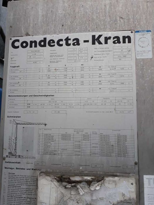 Żuraw Samomontujący Condecta euro kran 2610/29 + podwozie 1993r.