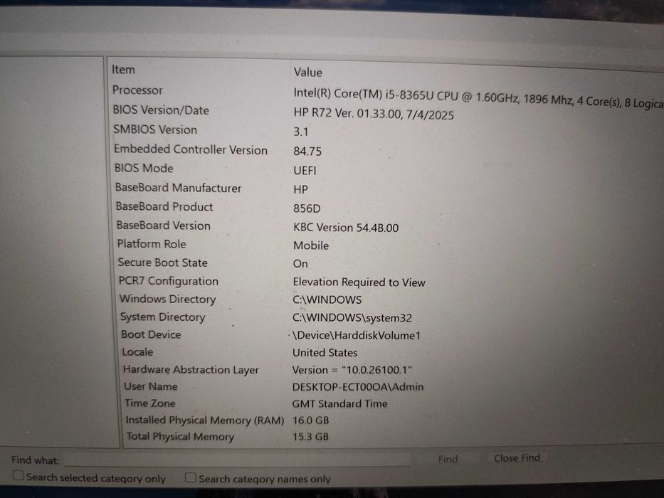 HP Probook 640 G5 - I5 8gen 1.6Ghz + 16GB + SSD256