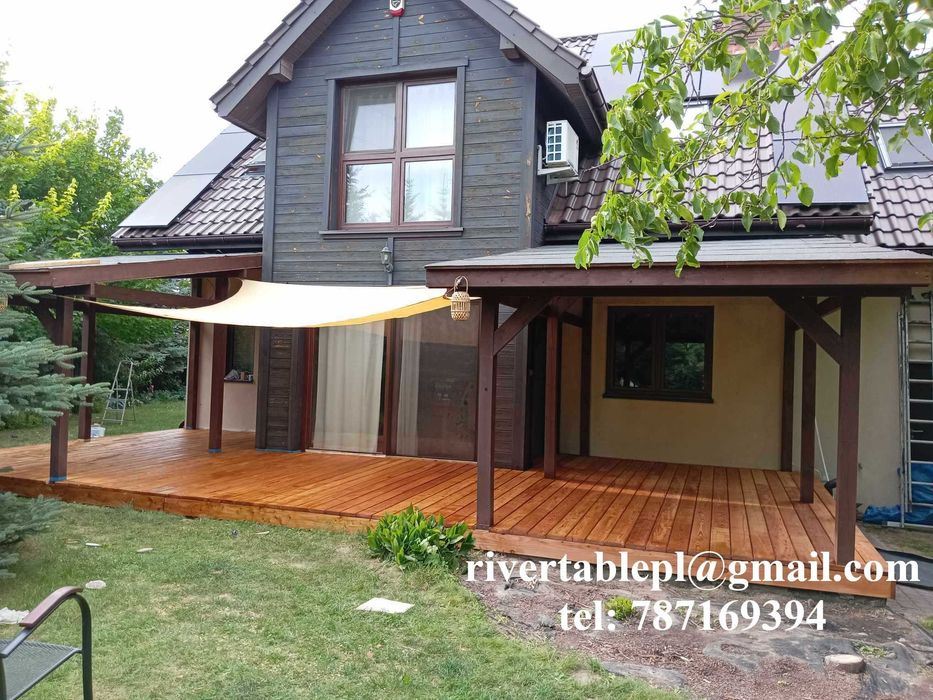 Tarasy kompozytowe , drewniane