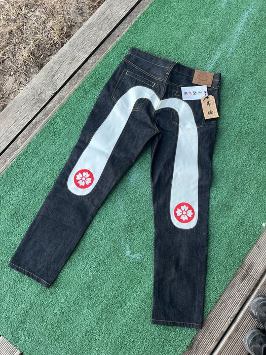 Calças Evisu Selvedge em Ganga Japonesa | Novas