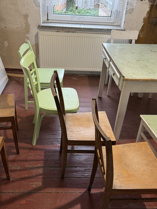 Stół i krzesła vintage - Art Deco lata 20