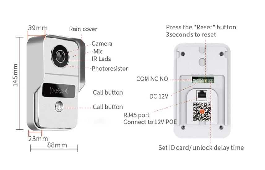 Дверний дзвінок Камера WiFi Tuya Smart 1080P