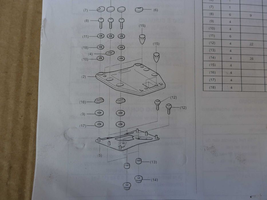 Honda ST 1300 Pan European PŁYTA pod kufer OEM oryginalny nowa