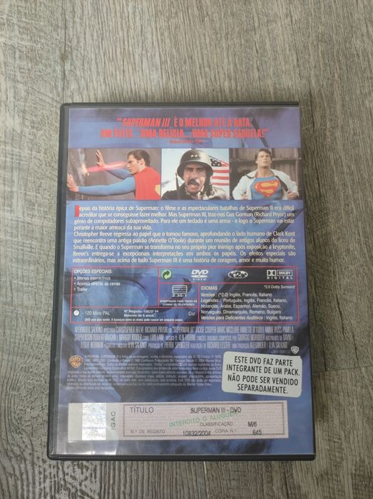Coleção Super Homem (4 filmes com Cristopher Reeves)