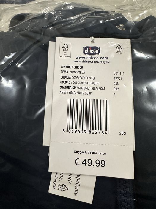 Chicco Casaco para bebe menino de 2 anos