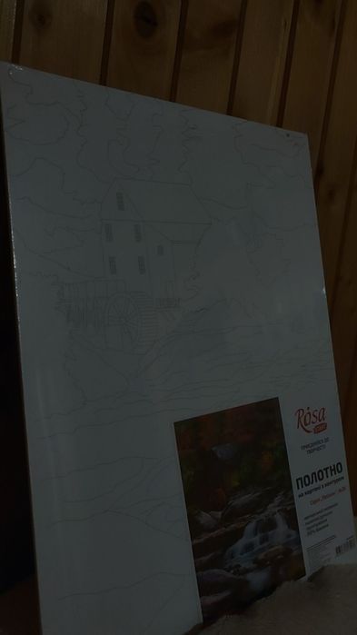 полотно на картоні з контуром