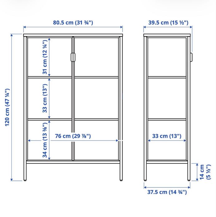 Vitrine Rudsta do Ikea