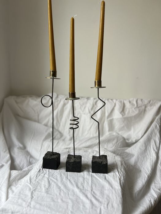 Zestaw 3 swiecznikow vintage ikea