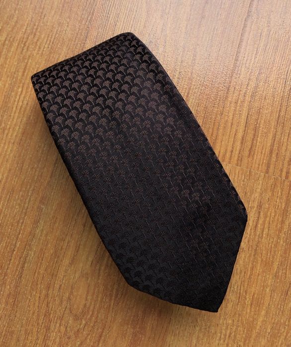 Krawat Joop jedwabny jedwab silk czarny brązowy