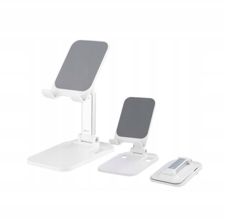 Stojak podstawka składana na telefon tablet 4-8'' na biurko biały