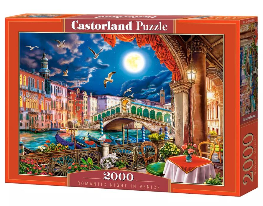 Puzzle 2000 elementów. Romantyczna noc w Wenecji. Castorland. Nowy Produkt
