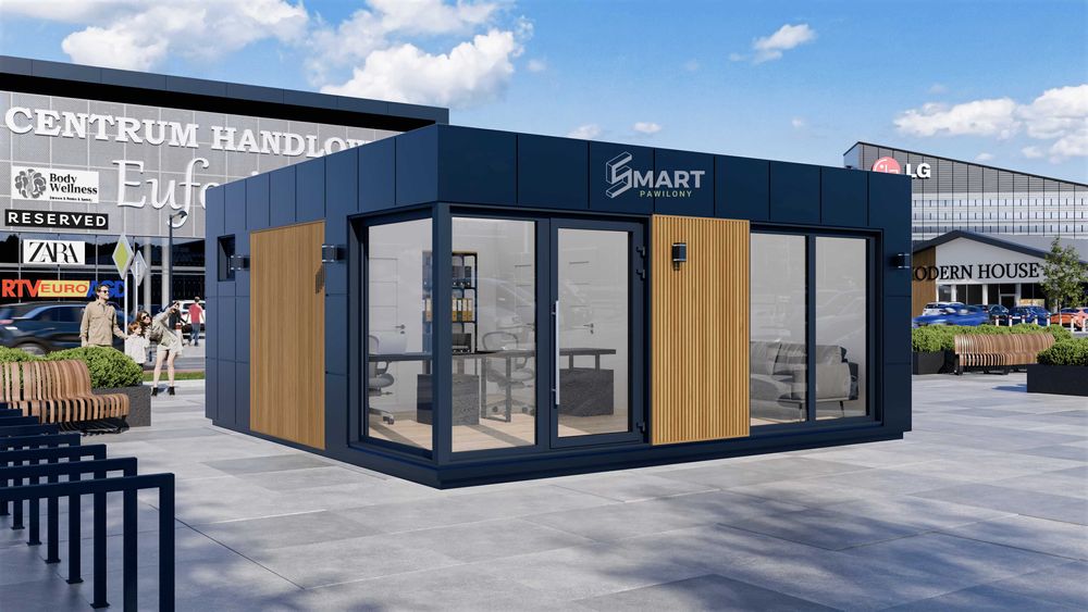 Kontener Biurowy Handlowy Kosmetyczny Modułowy Pawilon 6x6 OKAZJA