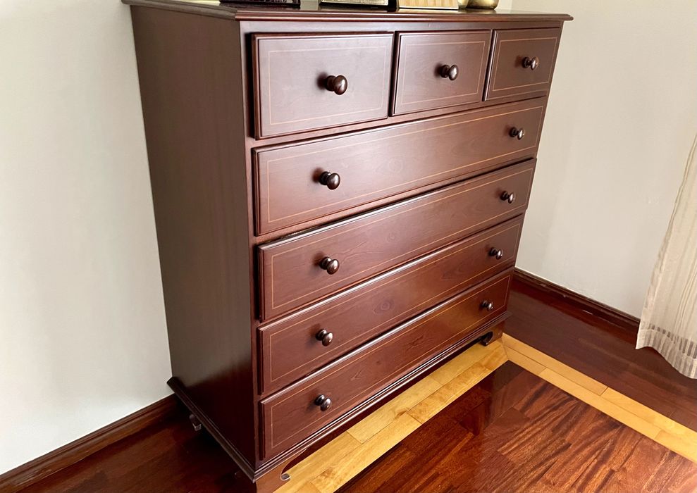 Cómoda de quarto madeira maciça