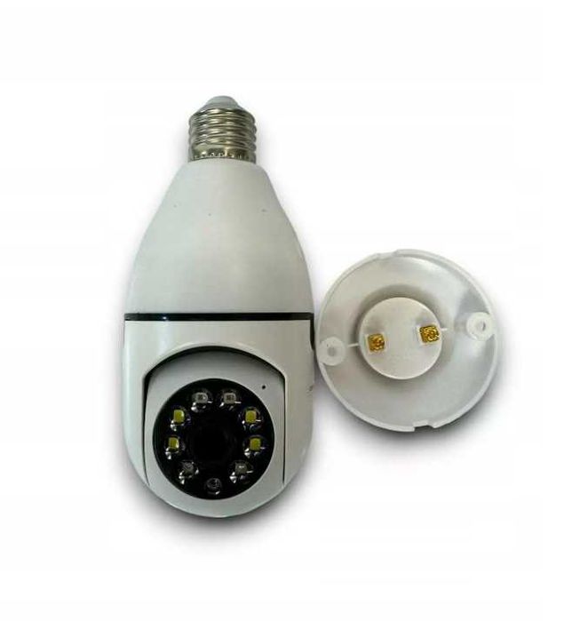 Kamera WiFi Żarówka 360° Obracana Z Obrazem HD Widzenie Nocne E27