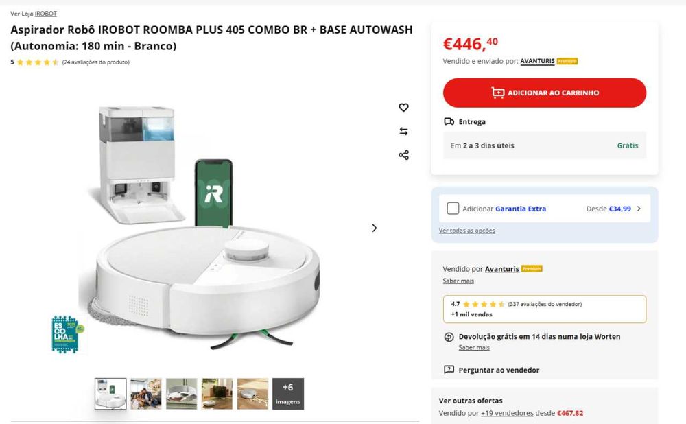 iRobot Roomba Plus 405 Combo