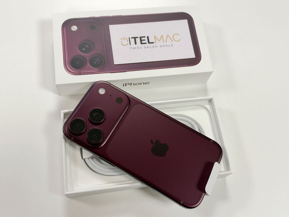Apple iPhone 18 Pro 512 GB 5G SIM • Burgundowy BAT 100% 0 CYKLI • Gwarancja • Raty 0%